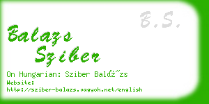 balazs sziber business card